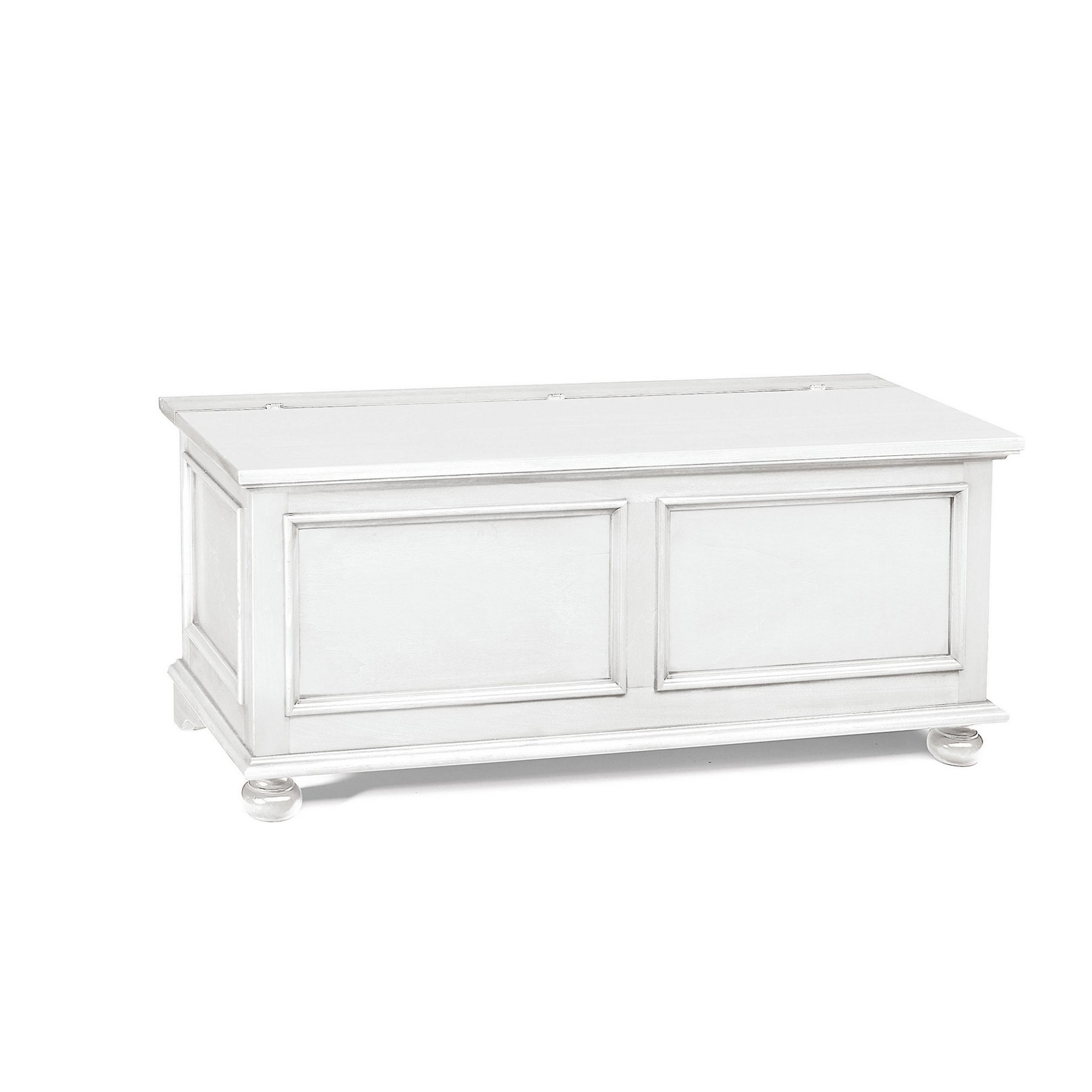 Cassapanca FLAMINIA in legno bianco 100×44x51 cm