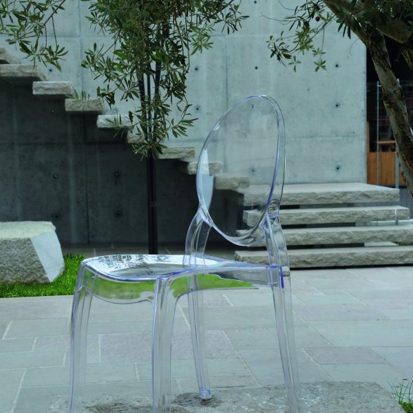 PAL-006268 - Policarbonato - pallantestore - SEDIA TRASPARENTE  POLICARBONATO MOD. CRISTAL LIGHT IMPILABILE DELLA GRANDSOL