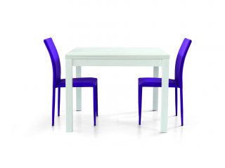 Tavolo bianco POSITANO allungabile a libro 90×90 cm - 180×90 cm