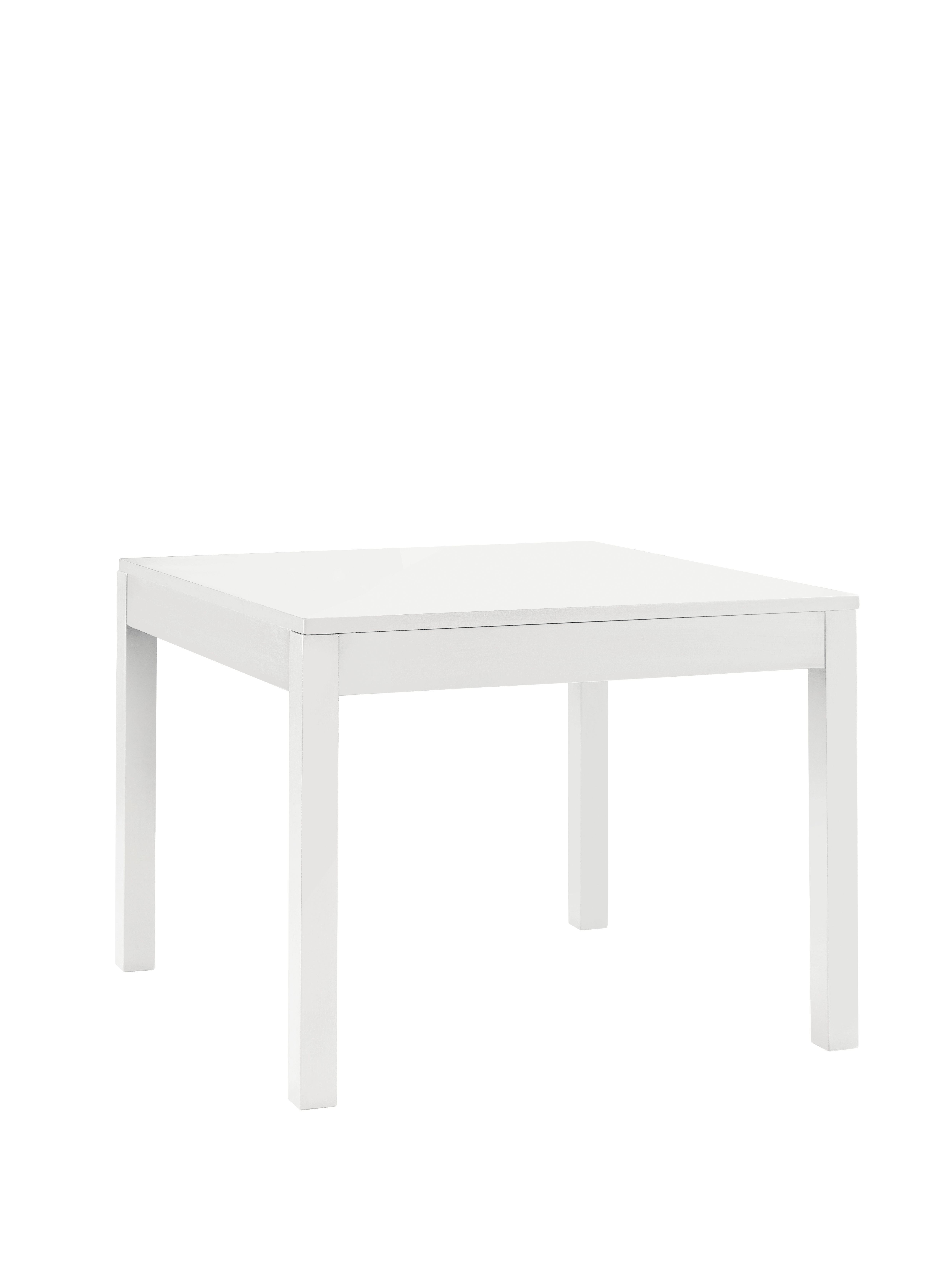 Tavolo bianco con gamba quadrata 80x80 cm - Konte Design
