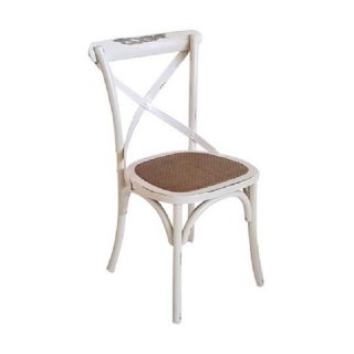 Sedia CHIANTI in legno effetto anticato colore bianco