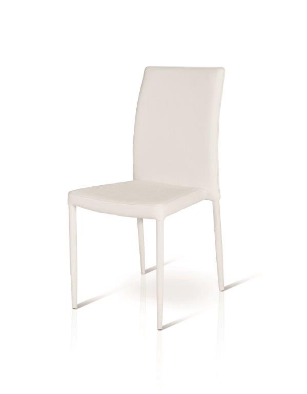 Set di 4 sedie HAMPSTEAD in ecopelle bianca - Konte Design