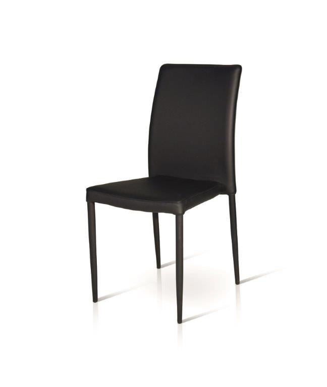 Set di 4 sedie HAMPSTEAD in ecopelle nera - Konte Design