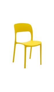 Set di 4 sedie SOUTH BEACH in polipropilene giallo