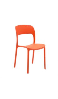 Set di 4 sedie SOUTH BEACH in polipropilene arancione