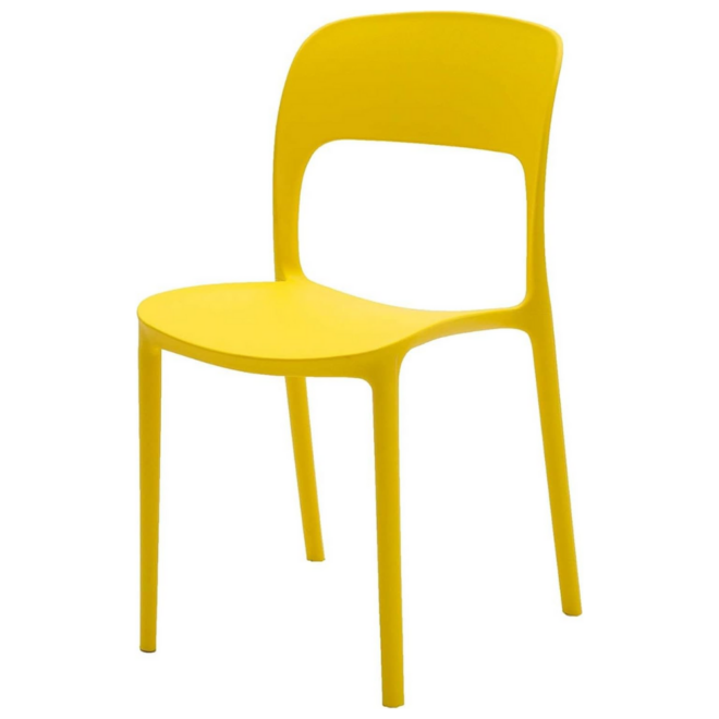 Set di 4 sedie SOUTH BEACH in polipropilene giallo