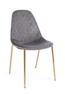 Set di sedie TERRY in velluto grigio
