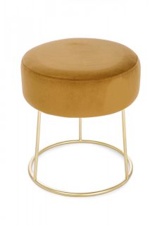 Pouf CLARISSA in velluto senape