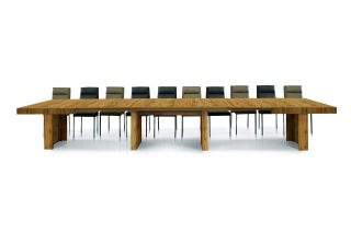 Tavolo JESOLO in legno nobilitato rovere nodato allungabile 180x100 cm - 480x100 cm