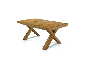 Tavolo GALLIPOLI in legno nobilitato rovere nodato allungabile 180x100 cm - 480x100 cm (Gambe X)