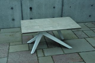 Tavolo MANHATTAN vetroceramica effetto beton allungabile 160x90 cm - 240x90 cm