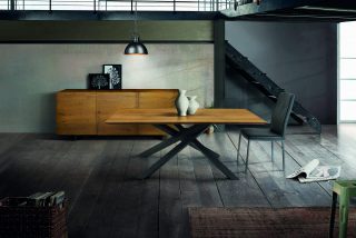 Tavolo PARIOLI massello rovere nodato sp. 4 250x100 cm (Grano)