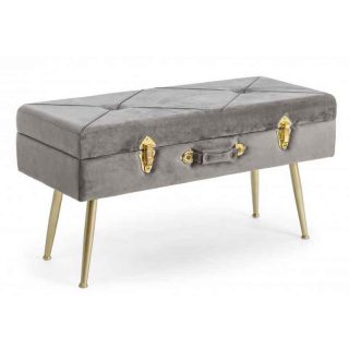 Panca contenitore POLINA grigio 80X34X42 cm