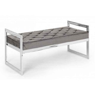 Panca SVEVA velluto grigio 97X44 cm