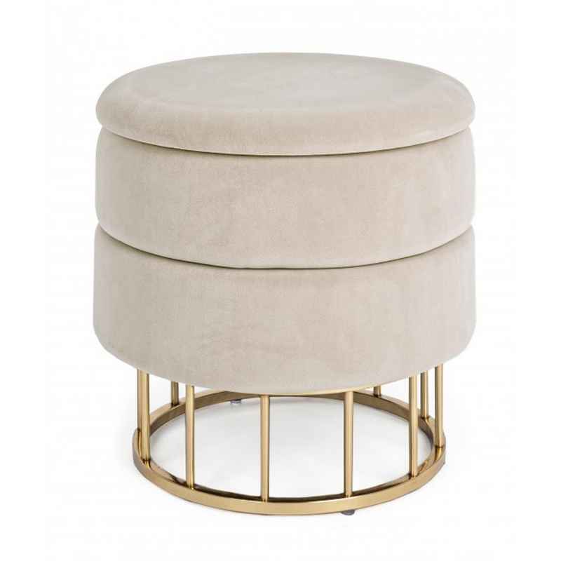 Pouf contenitore PAVLINA beige - Konte Design