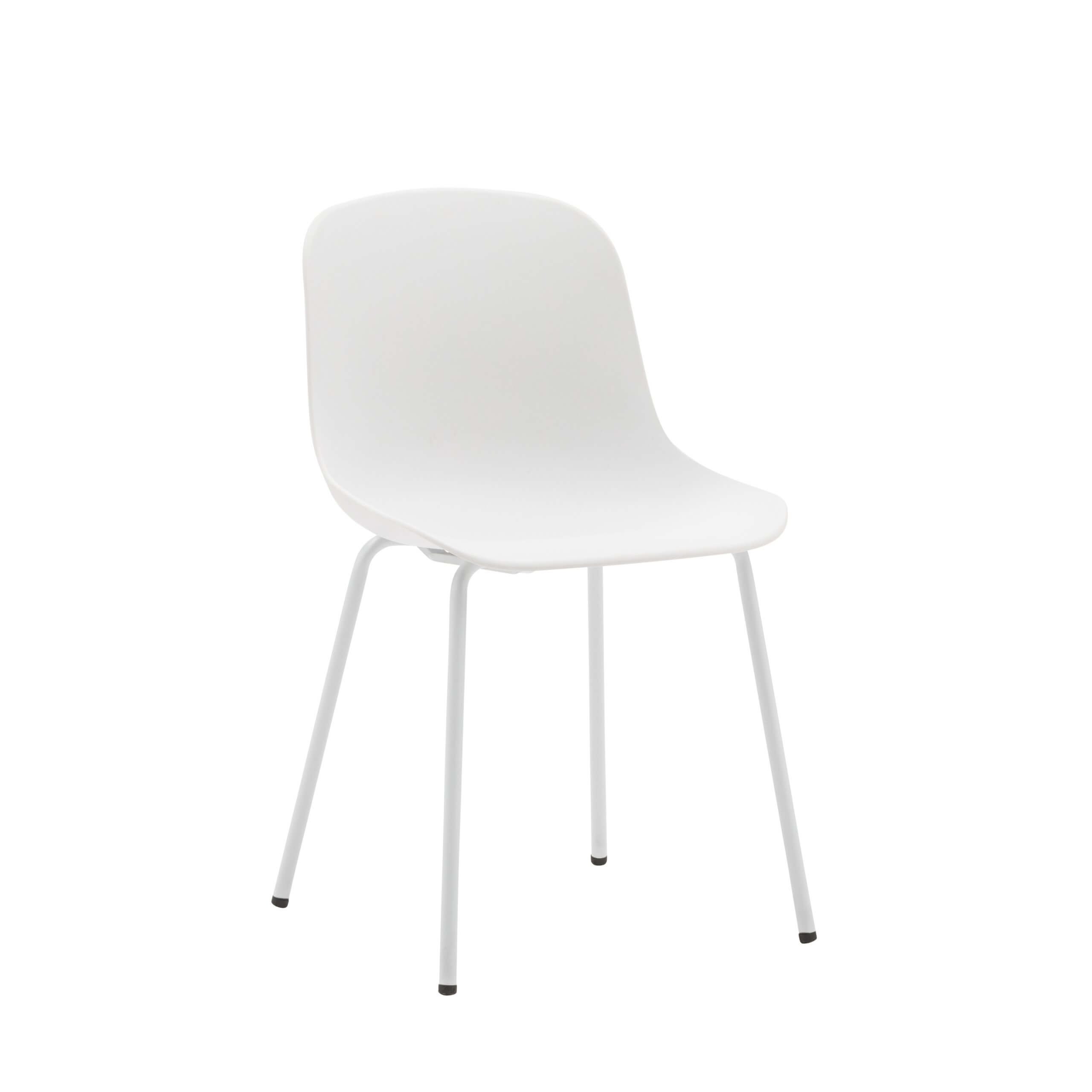 Set di sedie KARLIN bianche con gambe in metallo e seduta in polipropilene  - Konte Design