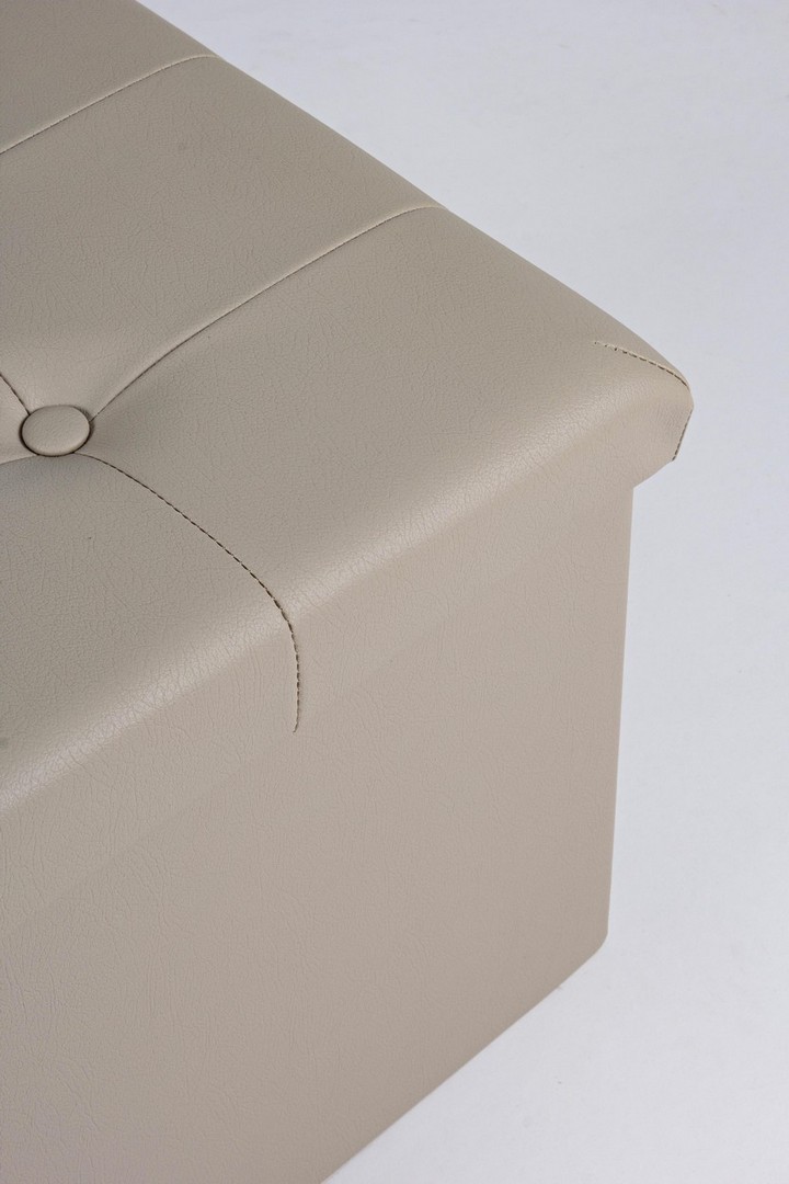 Pouf contenitore pieghevole MAGDA bianco - Konte Design