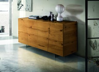 Credenza SAN BABILA in rovere nodato 180x50 cm altezza 88 cm