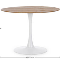 Tavolo Bloom rovere e bianco