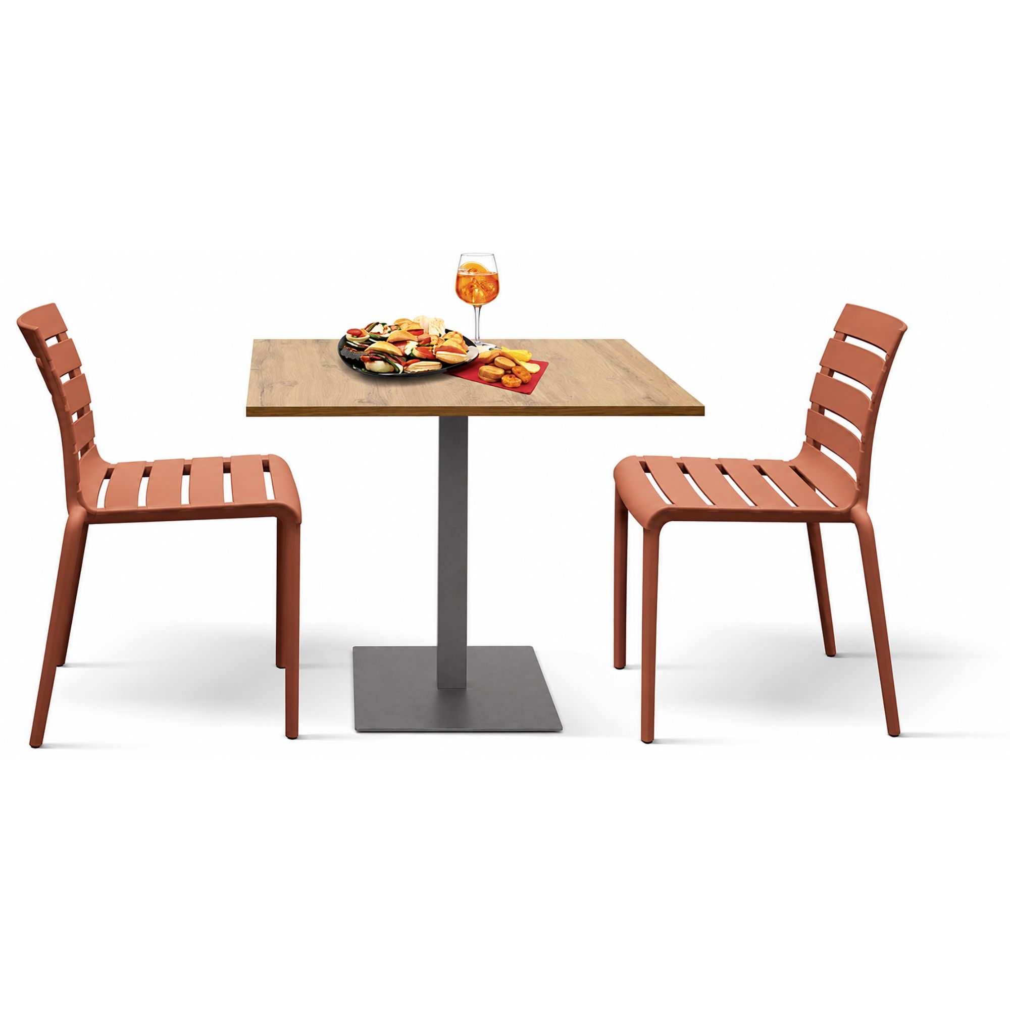 Set di 4 basi per tavolo SPARGI quadrate antracite altezza 72 -105 cm