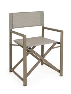 Set di 2 poltroncine TAYLOR tortora pieghevoli