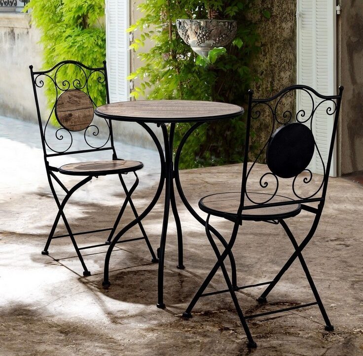 Set KANSAS tavolo e 2 sedie pieghevoli