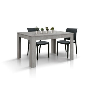 Tavolo LIPARI effetto cemento allungabile 120x80 cm - 170x80 cm
