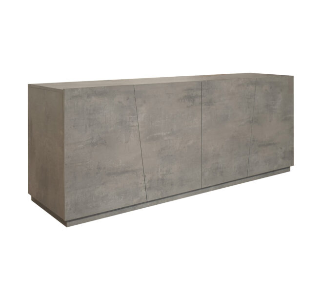 Credenza GORGONA in legno, finitura in grigio cemento