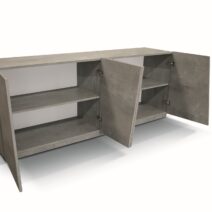 Credenza GORGONA in legno, finitura in grigio cemento