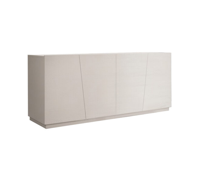 Credenza GORGONA in legno, finitura in bianco frassinato