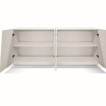 Credenza GORGONA in legno, finitura in bianco frassinato