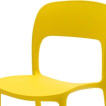 Set di 4 sedie FUERTEVENTURA in polipropilene gialle