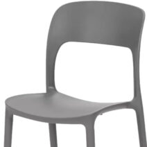 Set di 4 sedie FUERTEVENTURA in polipropilene grigie