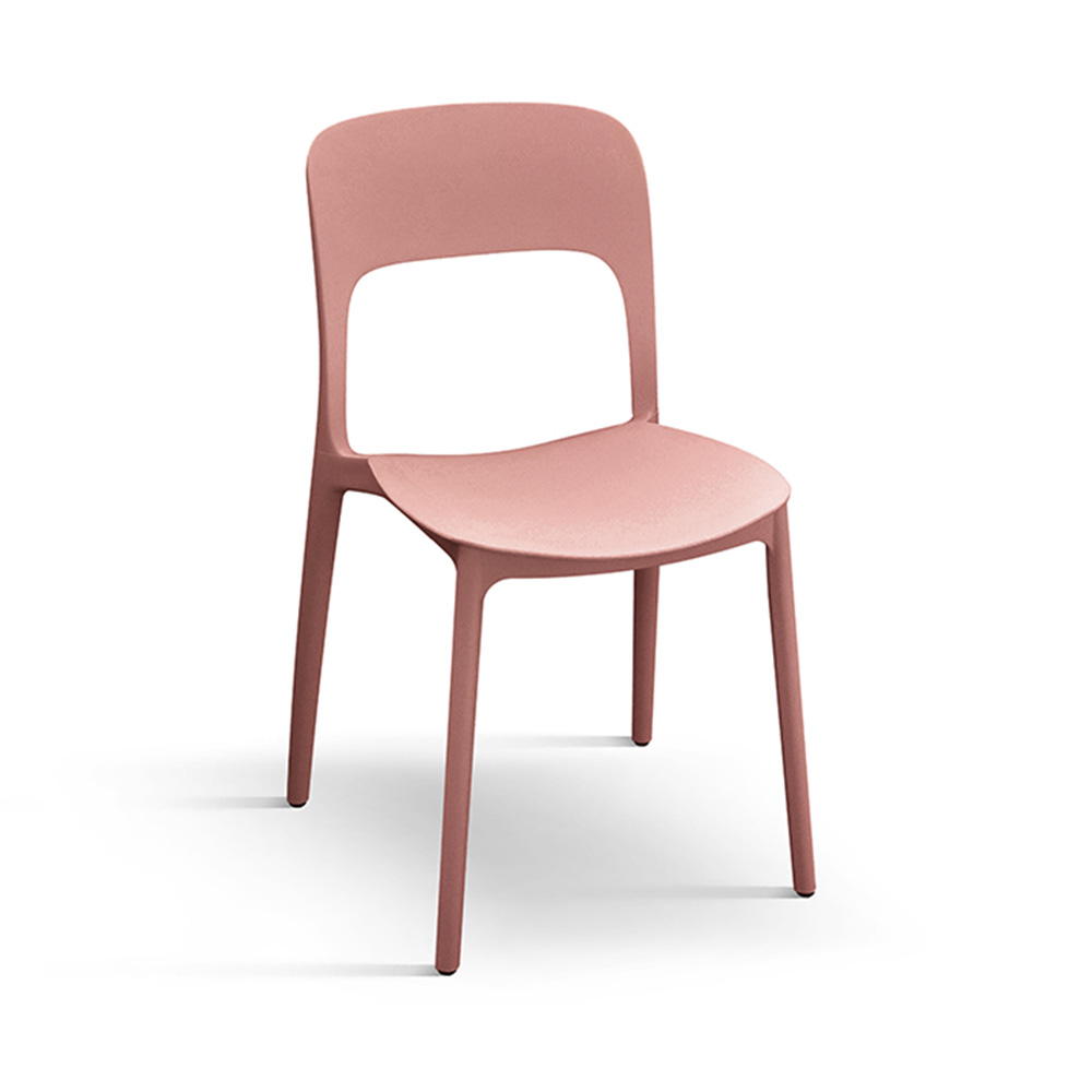 Set di 4 sedie FUERTEVENTURA in polipropilene rosa - Konte Design