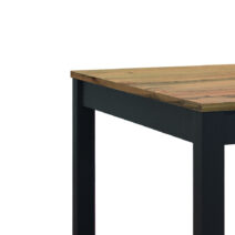 Tavolo TROPEA in legno, finitura rovere rustico e metallo verniciato antracite, allungabile