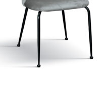 Sedia Avalon effetto velluto grigio