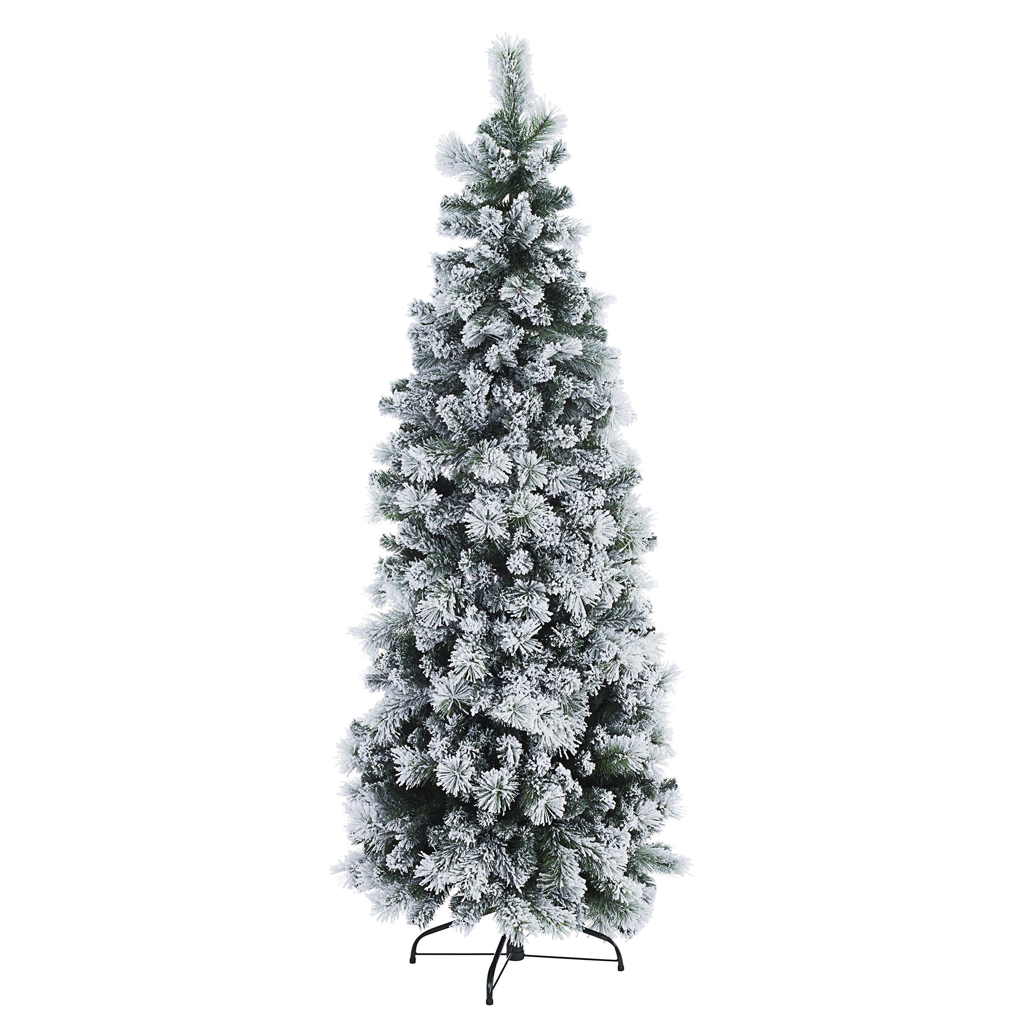 Albero di Natale innevato slim PRAGA 240 cm - Konte Design