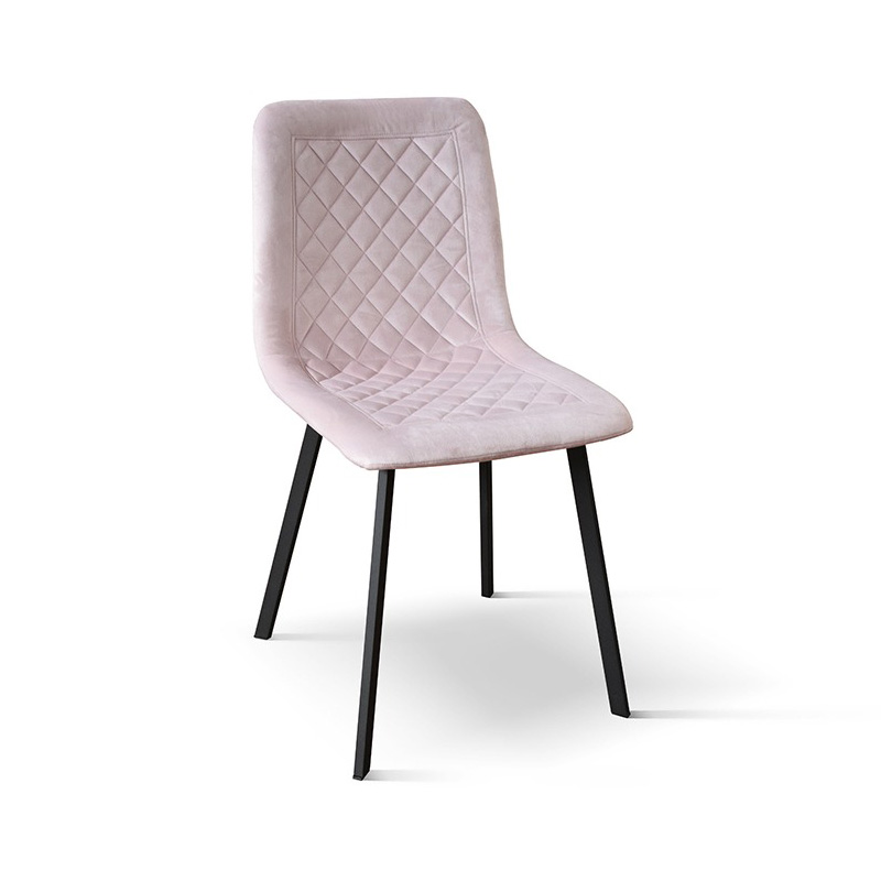 Set di 4 sedie NOHO effetto velluto rosa - Konte Design