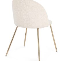 Sedia Tanya avorio bouclé