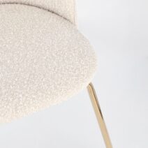 Sedia Tanya avorio bouclé