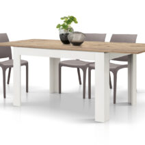 Tavolo LIPARI rovere base bianca