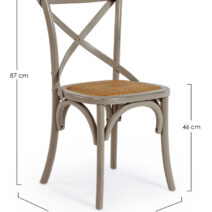 Sedia CROSS grigio scuro