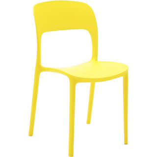 Set di 4 sedie SOUTH BEACH in polipropilene giallo