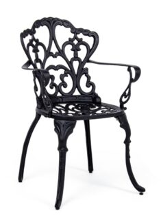Set di sedie con braccioli VICTORIA in alluminio antracite