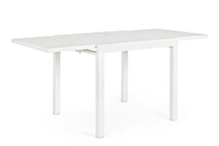 Tavolo allungabile PELAGIUS in alluminio bianco 83x80 cm - 166x80 cm