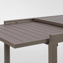 Tavolo allungabile PELAGIUS in alluminio caffè 135x90 cm - 270x90 cm