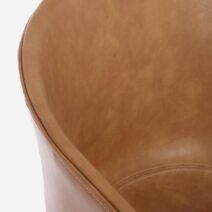 Poltroncina WAHROL cuoio e nera