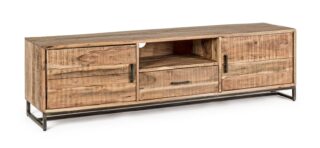 Porta TV ELMER in legno di acacia, 175x40x50 cm