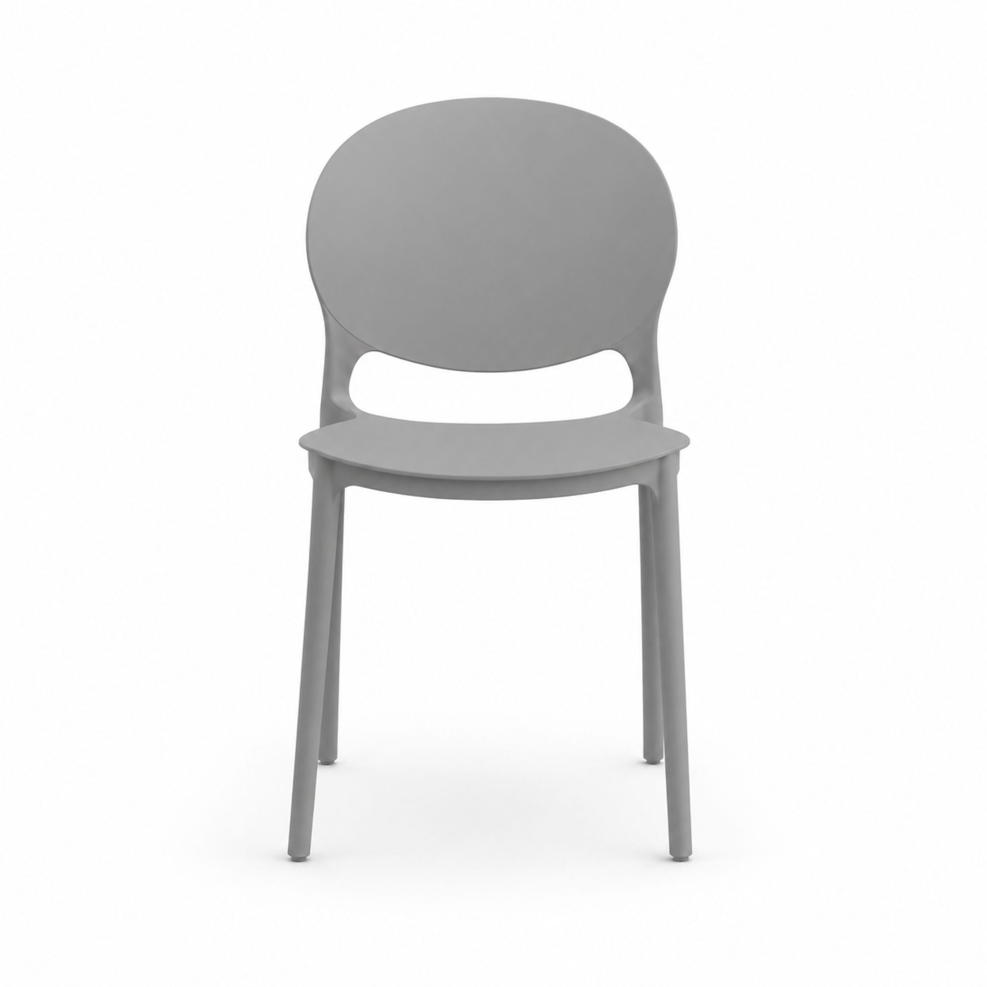 Set di sedie SANTA CRUZ in polipropilene grigio, impilabili