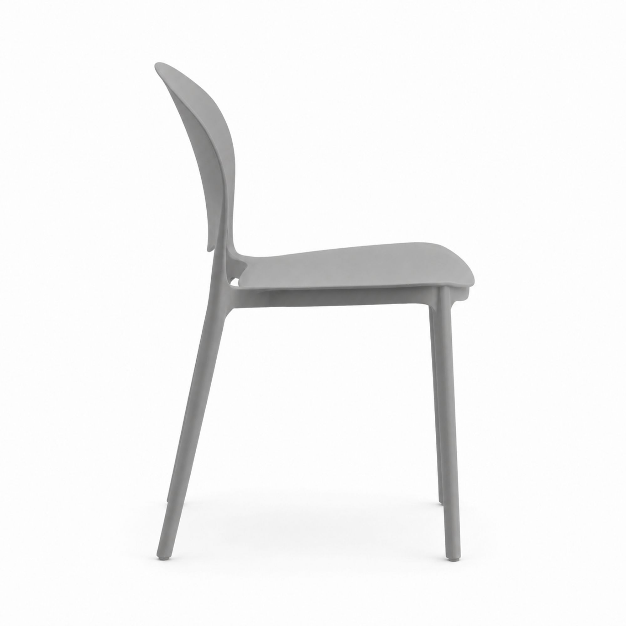 Set di sedie SANTA CRUZ in polipropilene grigio, impilabili